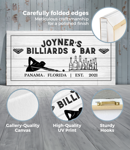 Billiards and Bar Canvas Wrap (Free Shipping)