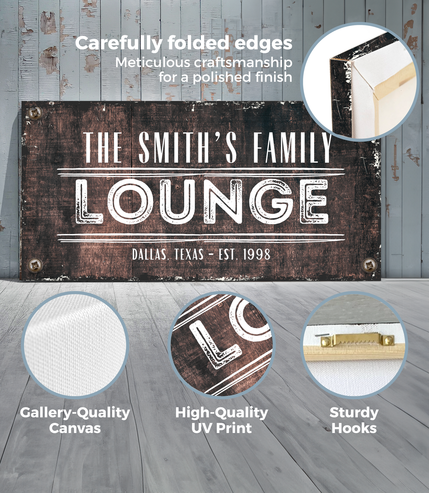 Lounge Personalized Canvas