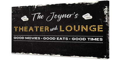 Theater and Lounge Canvas Sign