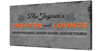 Theater and Lounge Canvas Sign II