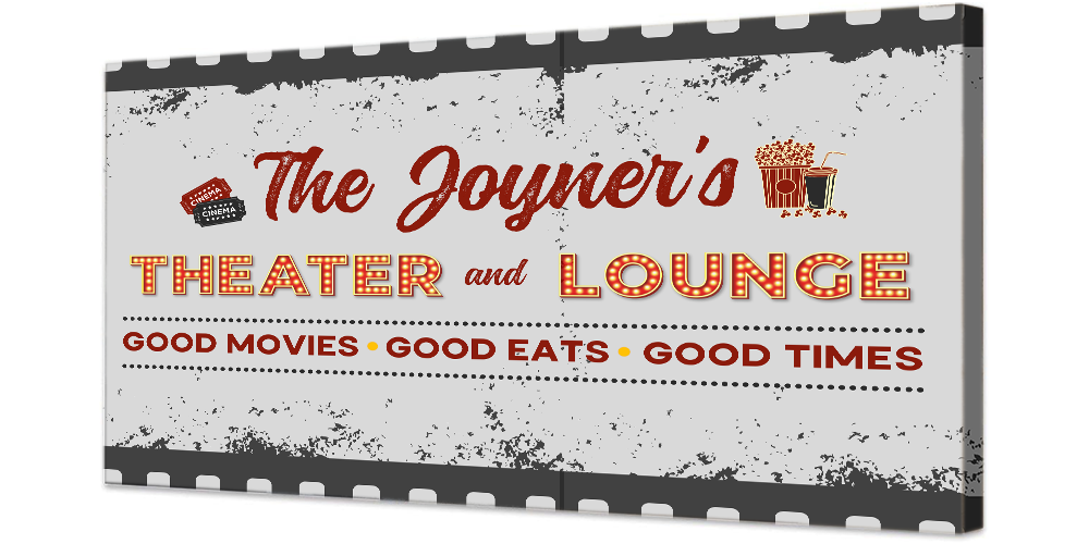 Theater and Lounge Canvas Sign Film Design