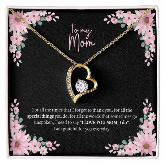 To my Mom - Black | Forever Love Necklace