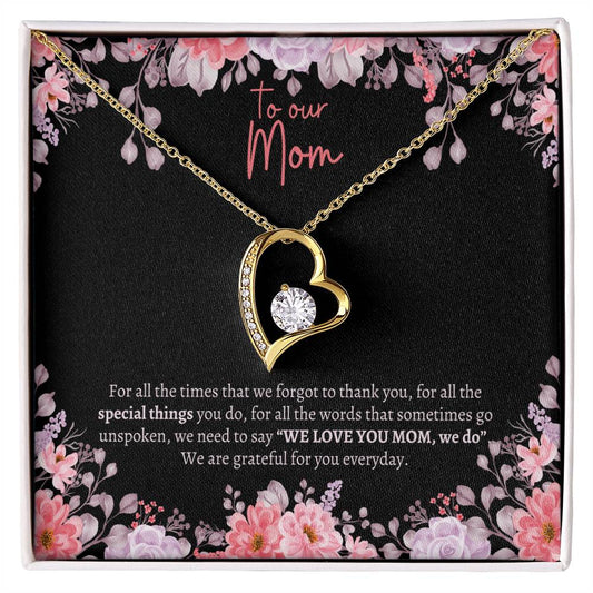 To our Mom - Black | Forever Love Necklace